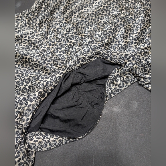 Lost+Wander Mira Black and Cream Button Front Bishop Puff Sleeve Blouson Dress M - Picture 7 of 15